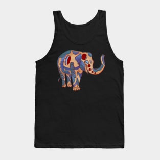 Happy little decorated elephant Tank Top